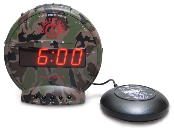 Vibrating super shaker alarm clock